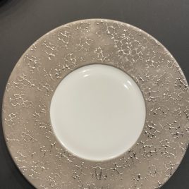 J.L. Coquet – grijs zilver – onderbord 31,5 cm.