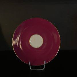 KPM Berlin – Urbino – espressokopschotel – aubergine – gouden rand