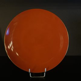 KPM Berlin – Urbino – gebakschotel –  ø19,4 cm – rood – gouden rand