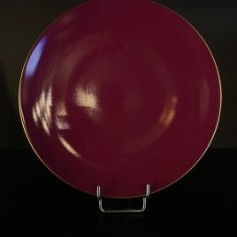 KPM Berlin – Urbino – gebakschotel –  ø19,4 cm – aubergine – gouden rand