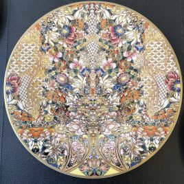 Roberto Cavalli – Golden Flowers – onderbord ø32 cm