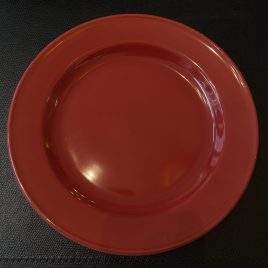 Dibbern – Solid Color – bordje ø195 mm. met gekleurde spiegel – Paprika