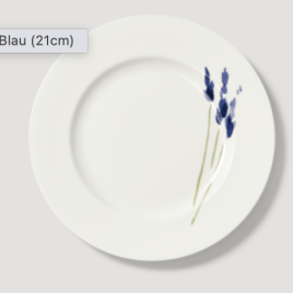 18 en 26 oktober 2025-Dibbern – Impression – Blue Flower – bord ø21 cm