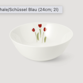 18 en 26 oktober 2025-Dibbern – Impression – Red Flower – schaal ø21 cm