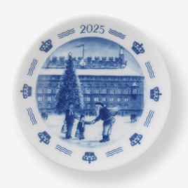 Royal Copenhagen – Kerstmis 2025 – plaquette ø 85 mm