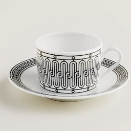 Hermes – H Deco – wit theekop en schotel